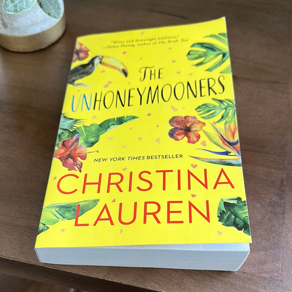 Christina Vibrant Yellow Coffee Table Book with Tropical Accents